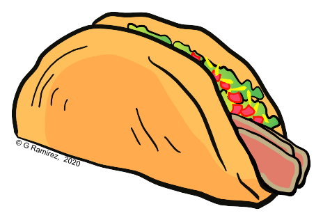 Illustration of taco created by George Ramirez